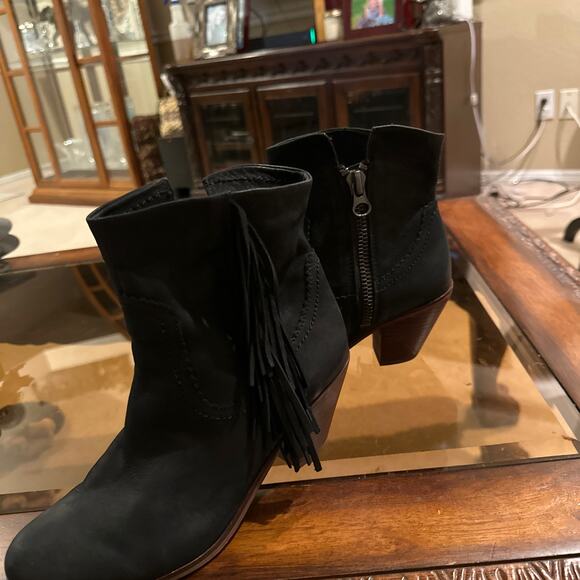 ⭐️ Womens Sam Edelman Louie Fringe Western Genuine Leather Boots  Size 7.5 - Picture 5 of 6